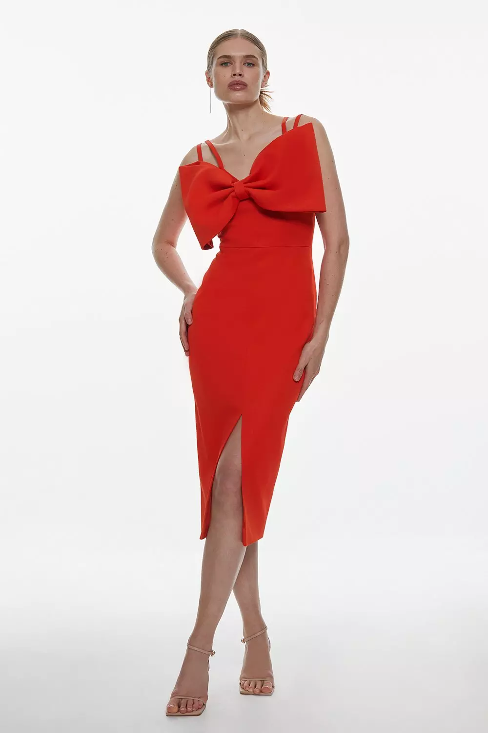 Karen millen red pencil 2024 dress